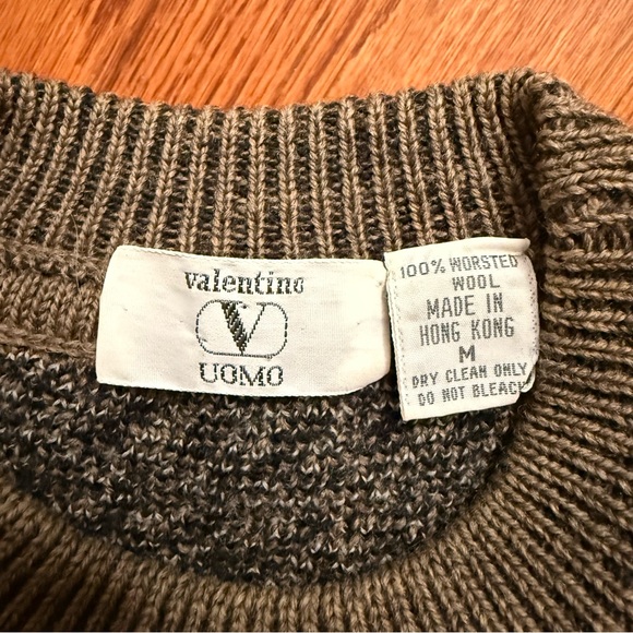 Valentino Uomo worsted wool crewneck vintage sweater size M - Picture 14 of 16